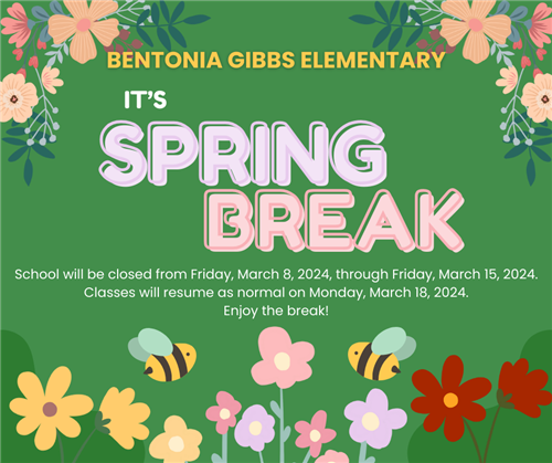 Spring Break (March 8th-March 15th)